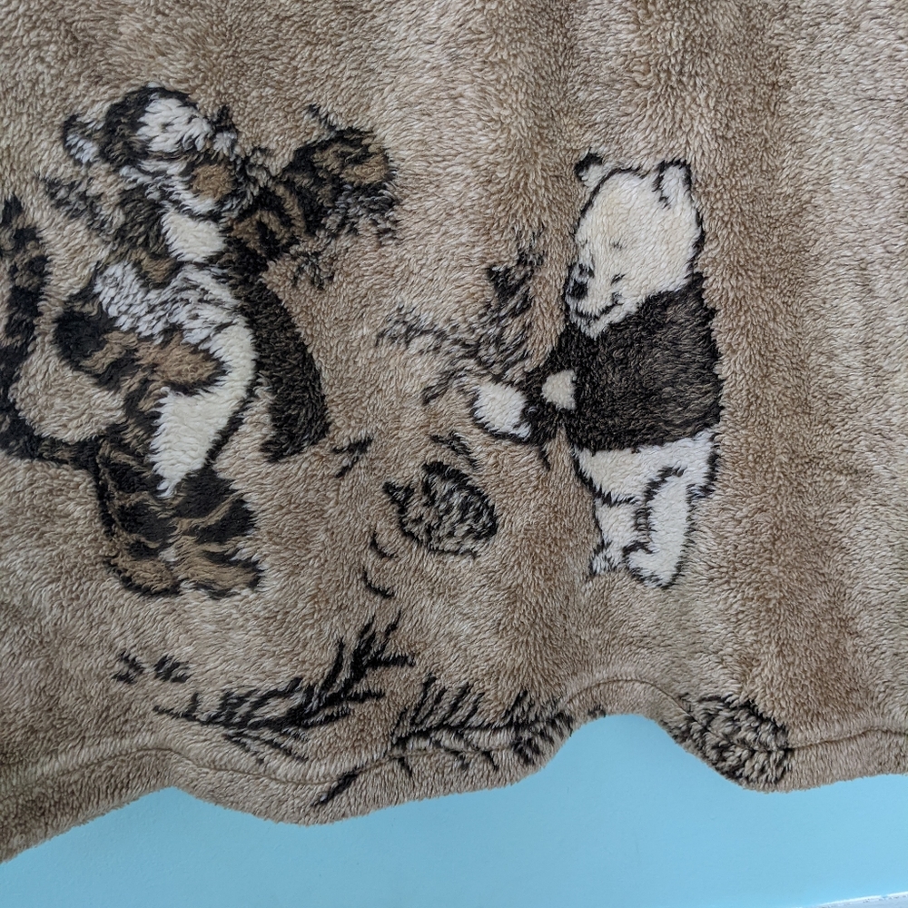 Vintage Disney Catalog Winnie and Tigger Fleece 1/4 Zip Pullover XL - Picture 3 of 6